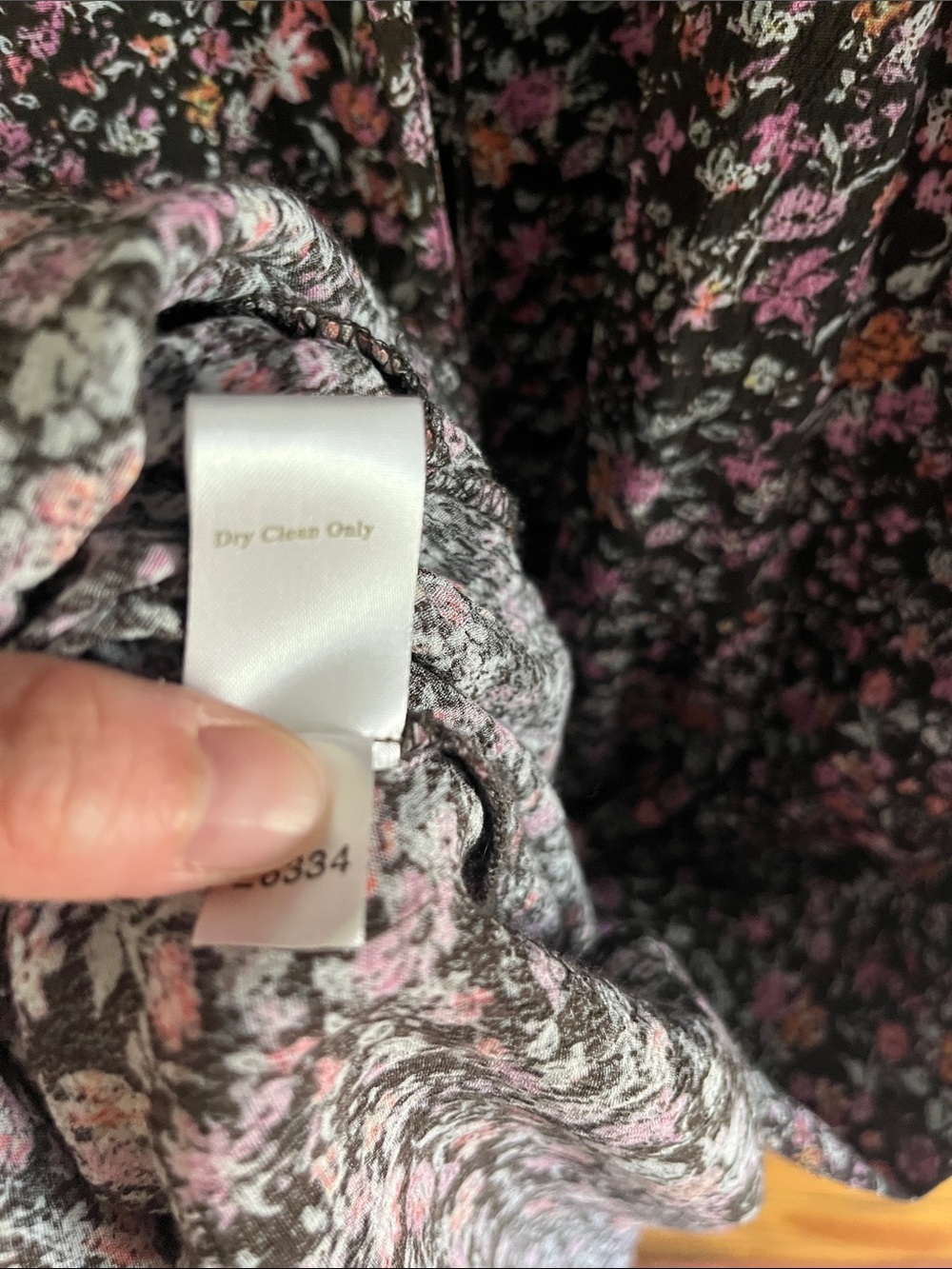 Garnet Hill Boho Floral Dress Brown Pink Rust Print 3/4 Sleeve Flowy Size 10 EUC - Picture 8 of 10
